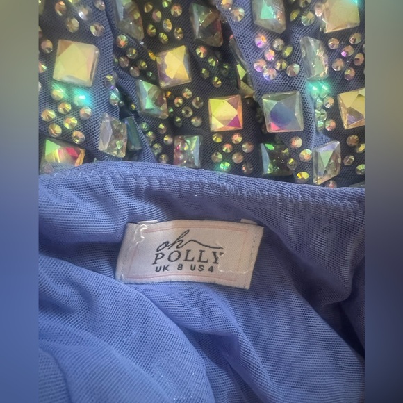 Oh Polly purple diamanté dress - Picture 8 of 8